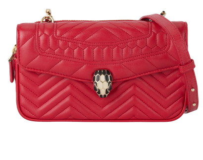 Serpendi Forever Camera Bag, £995, Handbags, Red, Leather, Front view